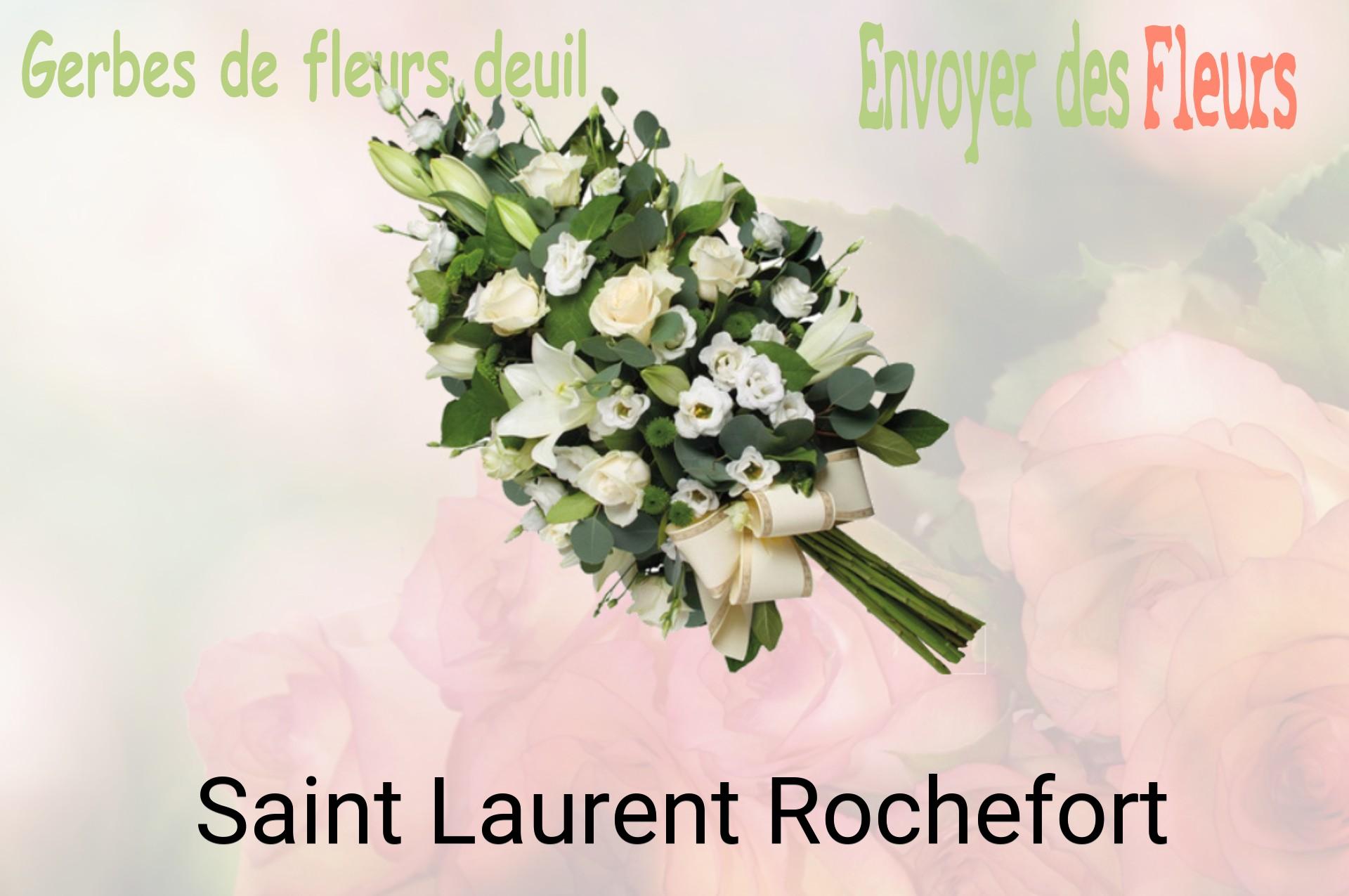 Gerbe de fleurs de deuil livrée à Saint-Laurent-Rochefort